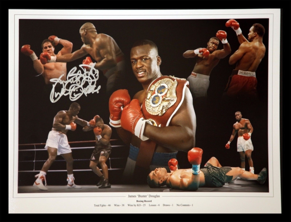 James Buster Douglas Signed Boxing 12x16 Montage