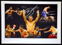  Darren Barker Signed 12x16 Boxing Montage Photograph