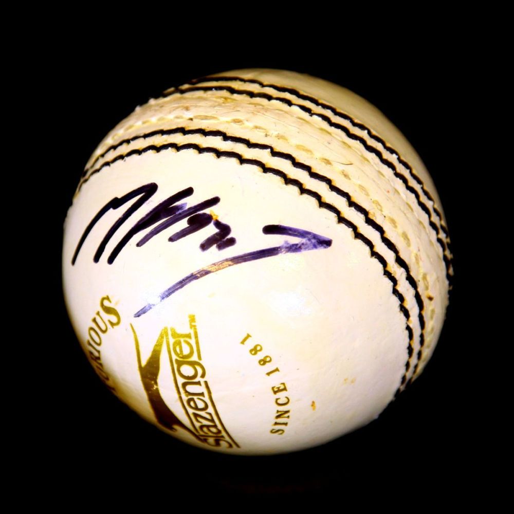 Matthew Hoggard England Hand Signed White Cricket Ball