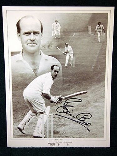 Brian Close Signed England Cricket Photograph