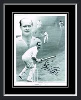 Brian Close Signed And Framed Cricket Photograph