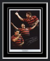 Dennis Priestley Signed And Framed Darts Photograph