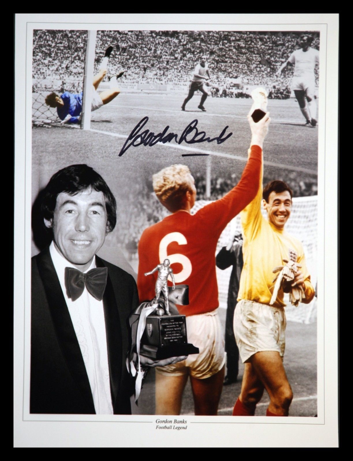 Gordon Banks Hand Signed 12x16 Football Photograph : c