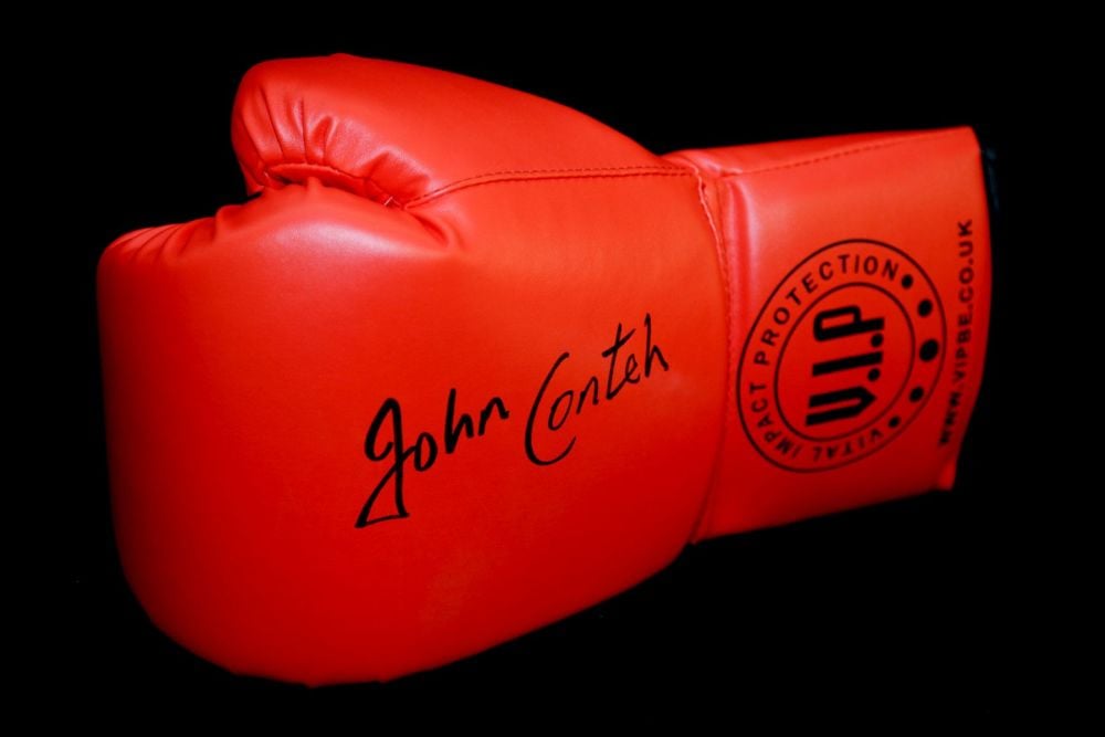 John Conteh Signed Red Vip Boxing Glove