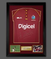 Curtly Ambrose Hand Signed And Framed Cricket Shirt : A
