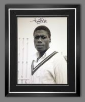 Curtly Ambrose Hand Signed  And Framed Cricket 12 x16 Photograph : D