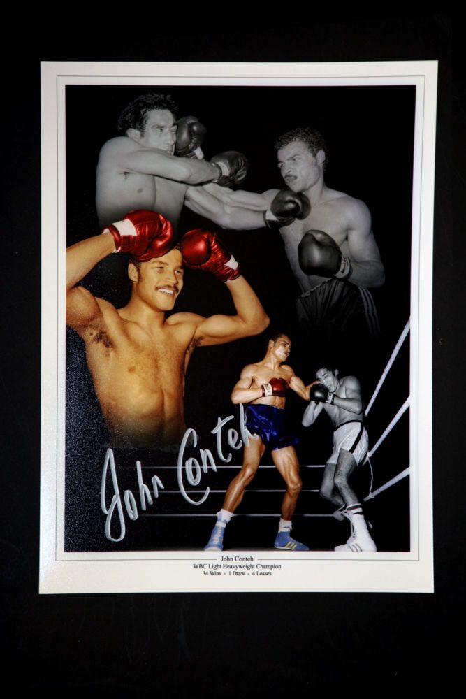 John Conteh Hand Signed 12X16 Boxing Photograph : A