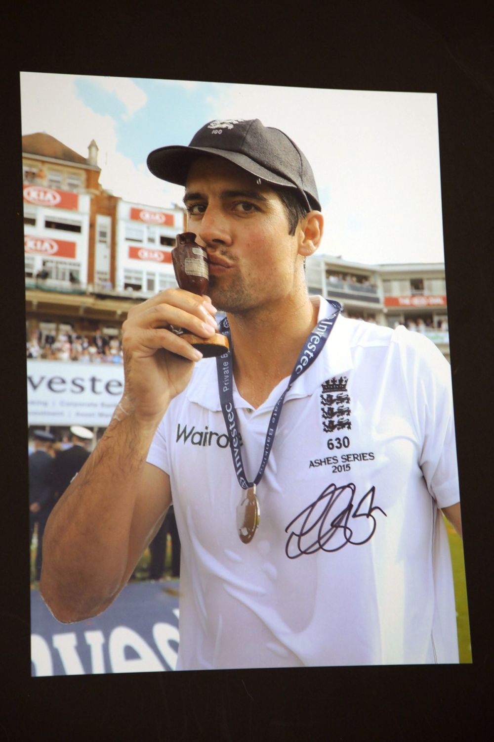 Alastair Cook 12x16 Signed Photograph : B