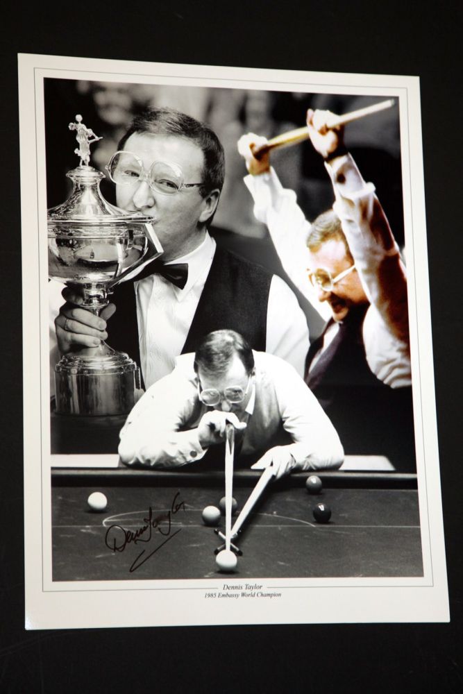 Dennis Taylor Hand Signed 12 x16 Photograph