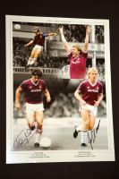 Tony Cottee And Frank Mcavennie Hand Signed West Ham United Football Photograph 