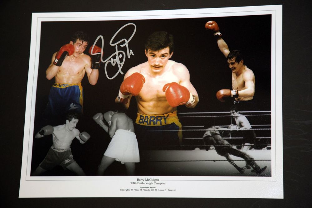 Barry McGuigan Hand Signed Boxing 12x16 Photograph : B
