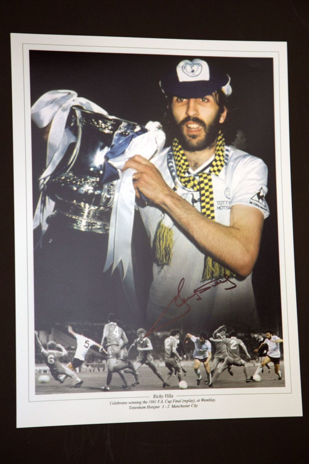 Ricky Villa Hand Signed Tottenham Hotspurs 12x16 Photograph