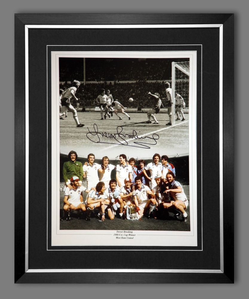 Trevor Brooking Signed And Framed West Ham United 12x16 Football Photo