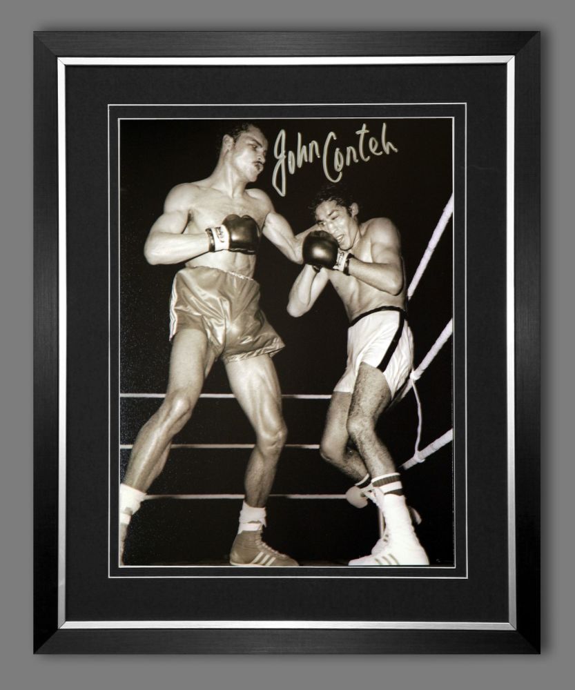 John Conteh Hand Signed And Framed212X16 Boxing Photograph : A