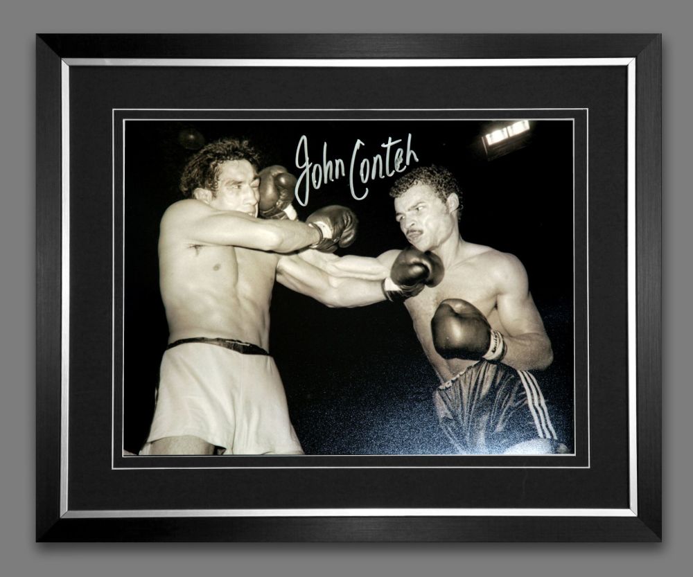 John Conteh Hand Signed And Framed 12X16 Boxing Photograph : C