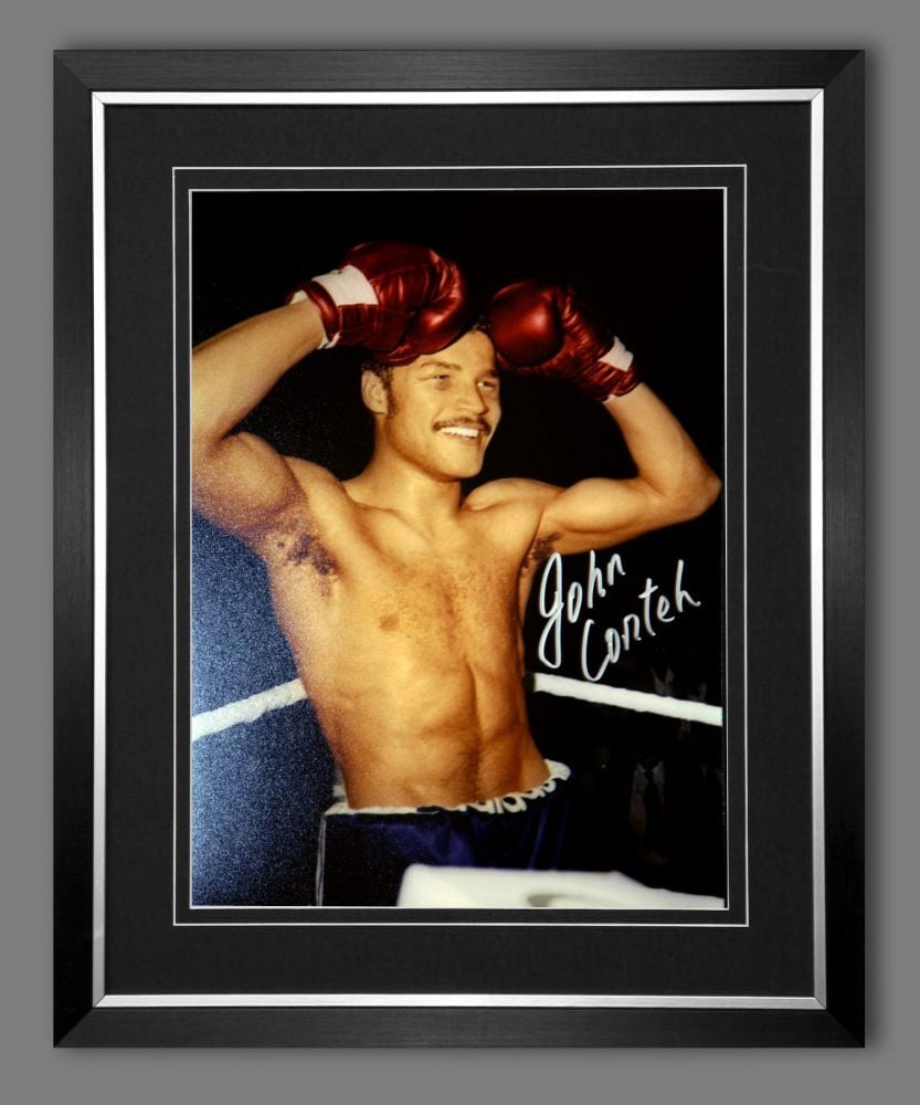 John Conteh Hand Signed And Framed 12X16 Boxing Photograph : D