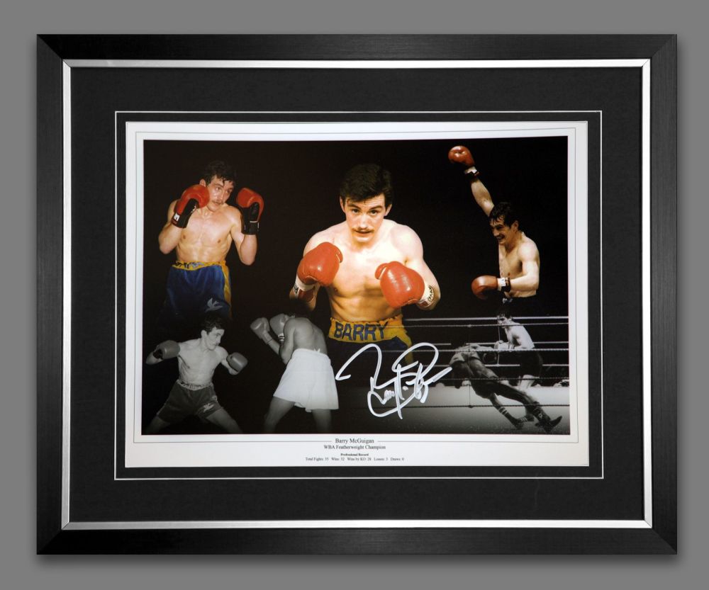 Barry McGuigan Hand Signed And Framed Boxing 12x16 Photograph : B