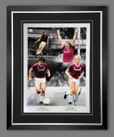 Tony Cottee And Frank Mcavennie Hand Signed And Framed  West Ham United Football Photograph