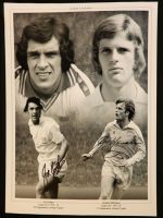 Joe Jordan And Gordon McQueen Duel Signed Leeds United 12x16 Photograph