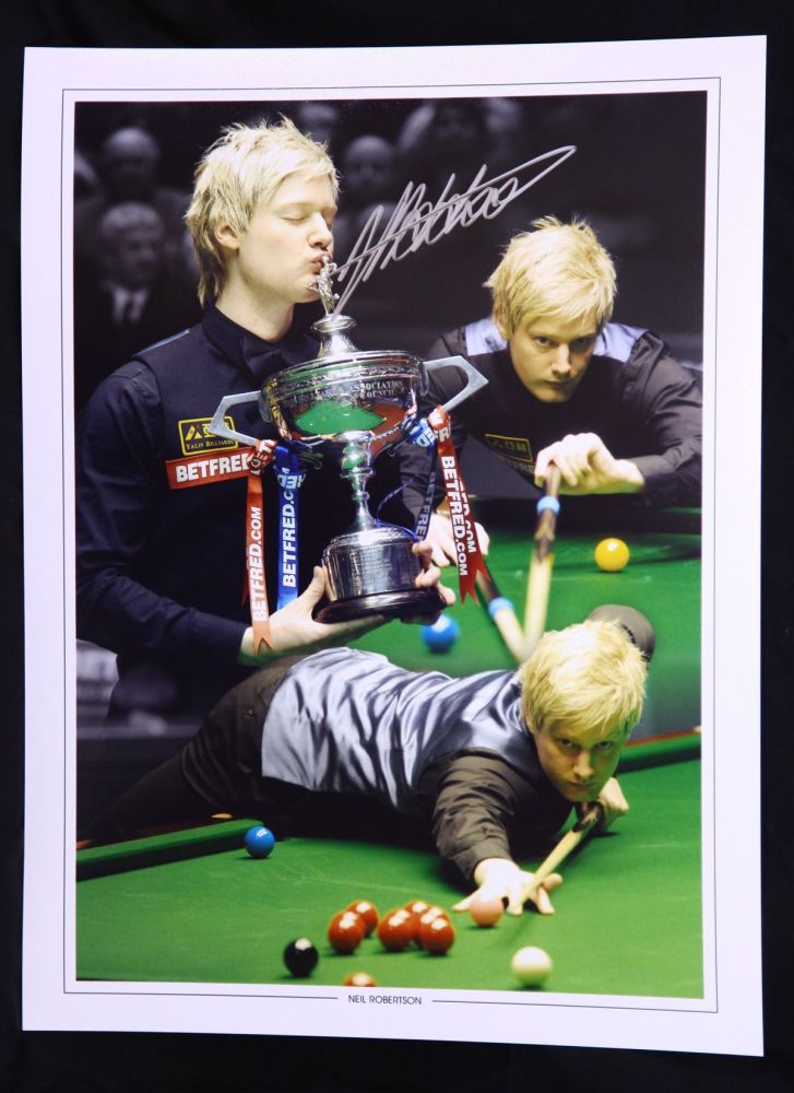 Neil Robertson Signed 12x16 Snooker Montage