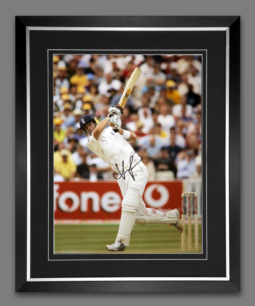 Kevin Pietersen  Signed And Framed Cricket 12x16 Photograph : B