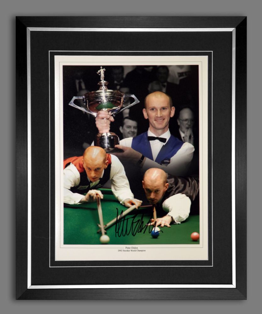 Peter Ebdon Signed And Framed Snooker Montage