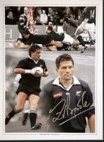 Zinzan Brooke New Zealand Signed 12x16 Rugby Montage