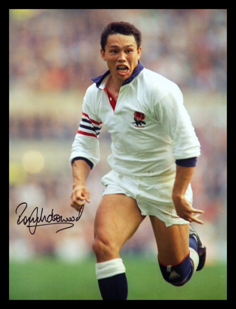 Rory Underwood Hand Signed 12x16 England Rugby Photograph : E