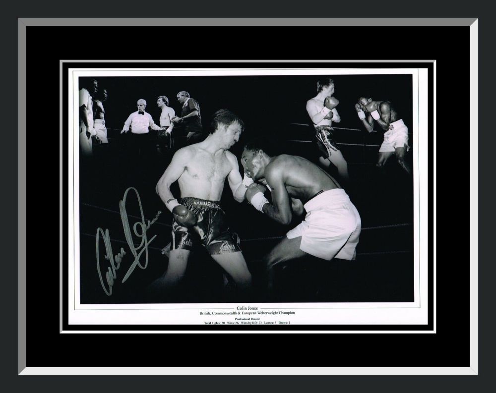 Colin Jones Boxing Signed And Framed 12x16 Photograph