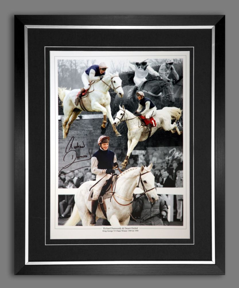 Richard Dunwoody  And Desert Orchid  Signed And Framed 12x16 Photograph