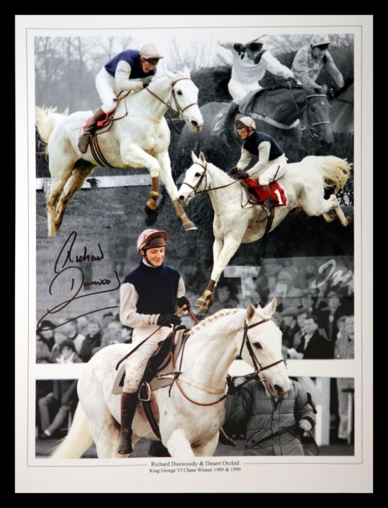 Richard Dunwoody And Desert Orchid Signed 12x16 Photograph