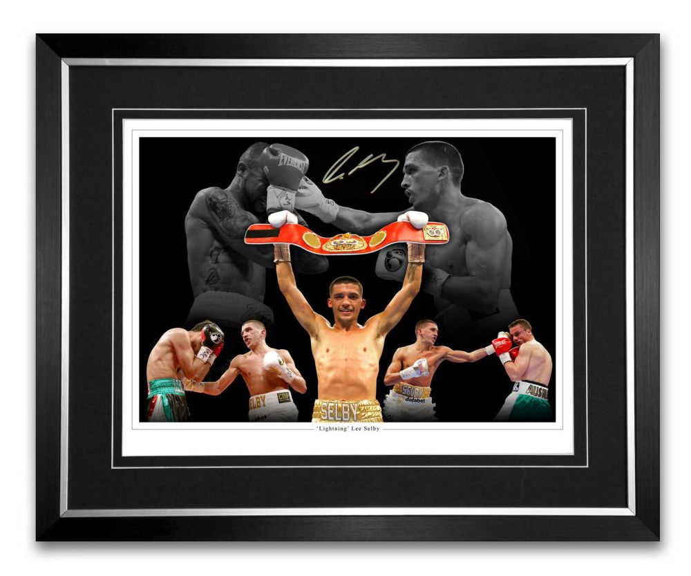 Lee Selby Signed And Fra,ed 12x16 Boxing Montage.