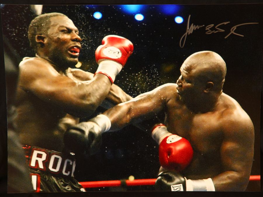 James Toney Signed Boxing 12x16 Photograph : C