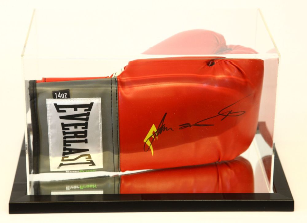 James Toney Signed Red Everlast Boxing Glove Presented In An Acrylic Case