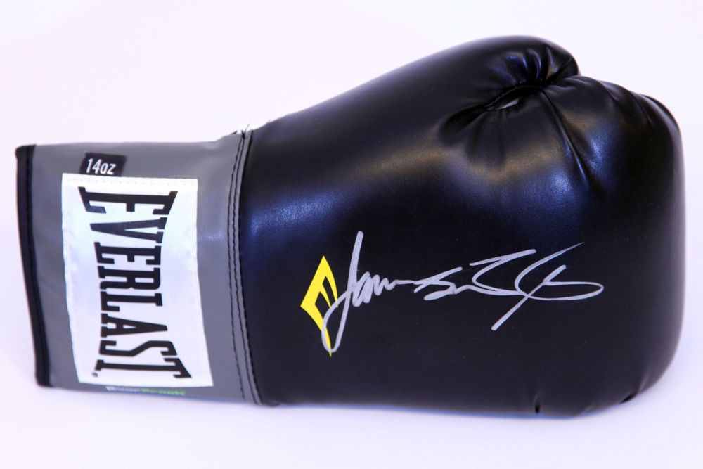 James Toney Signed Black Everlast Boxing Glove 