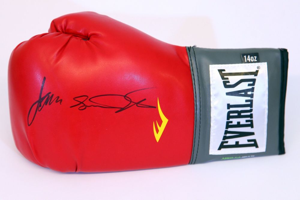 James Toney Signed Red Everlast Boxing Glove 