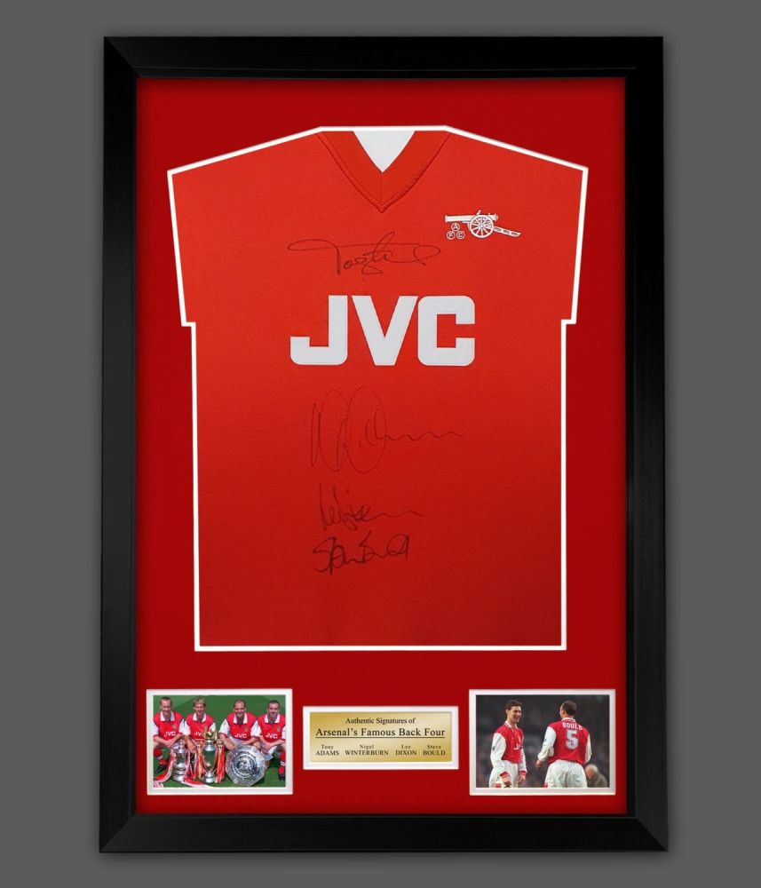 Framed Tony Adams & Charlie Nicholas Signed Arsenal Shirts - Dual