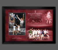 Billy Bonds And Trevor Brooking Signed West Ham United  Photograph Framed In A Picture Mount Display