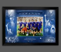Everton Fc 1985 Team Signed Photograph Framed  In A Picture Mount Display : A 