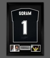 Andy Goram Hand Signed Black  Player T-Shirt In A Framed Presentation : A