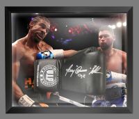 Tony Bellew Signed  Black  Vip Boxing Glove In A Dome Frame : B
