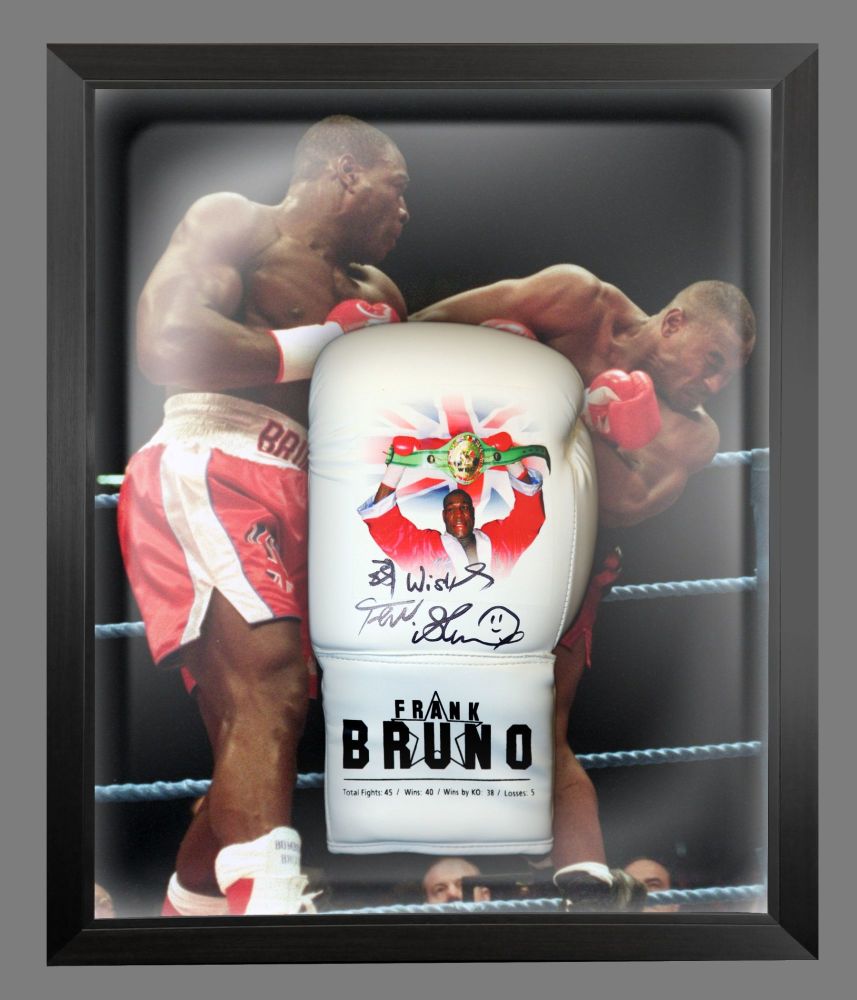   Frank Bruno Hand Signed Custom Made  Boxing Glove In A Dome : A