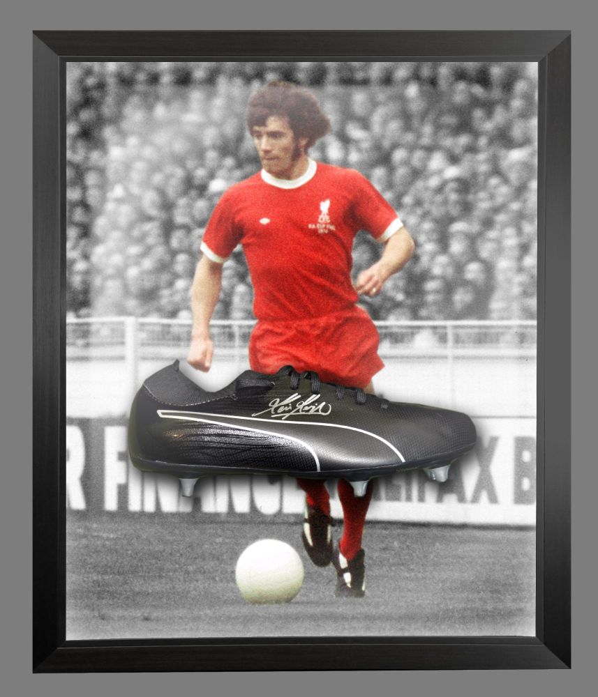 Kevin Keegan Liverpool Fc  Signed Black Football Boot In An Acrylic Dome Frame : A