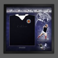 Archie Gemmill Signed Front Scotland Football Shirt In A Framed Picture Mount Display