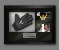 Andy Goram Rangers Fc Signed Football Goalkeeper Glove In A Framed Presentation