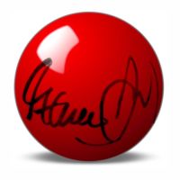 Steve Davis Hand Signed Red Snooker Ball.