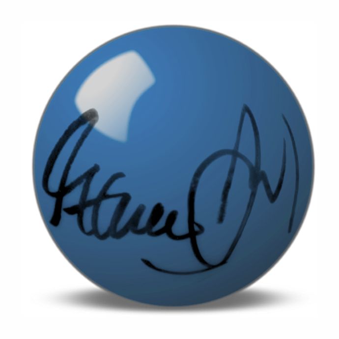 Steve Davis Hand Signed Blue Snooker Ball.