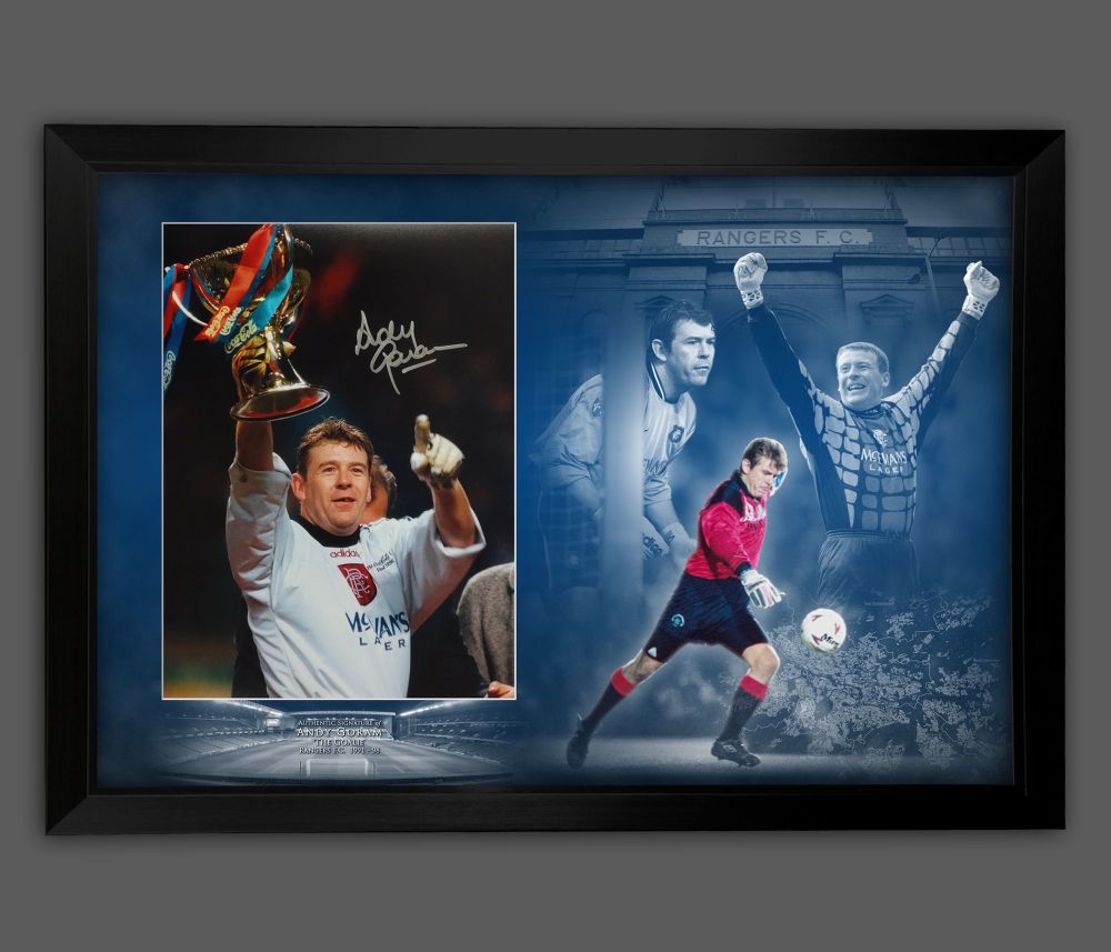 Andy Goram Signed And Framed 12x16 Rangers Fc Football  Photograph  In A Picture Mount Display