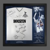Tottenham Hotspurs 1984 Football Shirt in Framed Picture Mount Display Signed By 11 Players