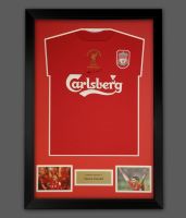 Steven Gerrard  Liverpool  2005 Fc Signed Football Shirt In A Framed Presentation